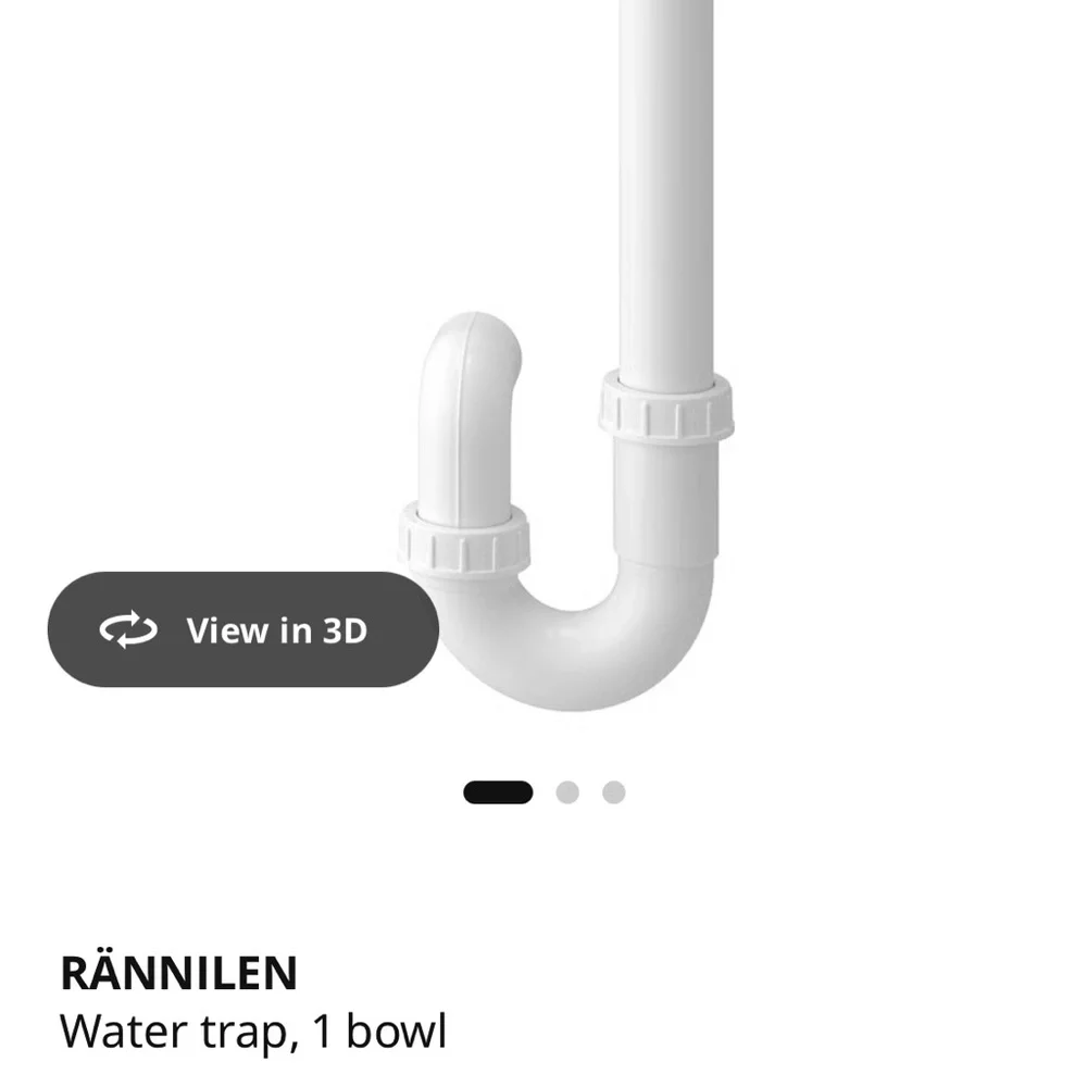 Single bowl Sink Drain Trap and Connector Kit - IKEA